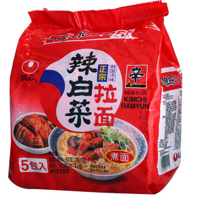 农心辣白菜拉面