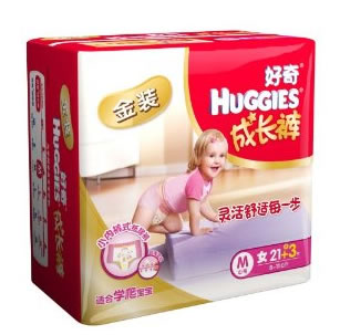 好奇金装女宝宝成长裤