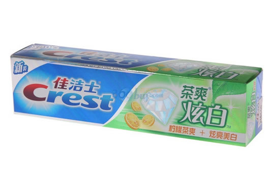 佳洁士柠檬茶香型炫白牙膏