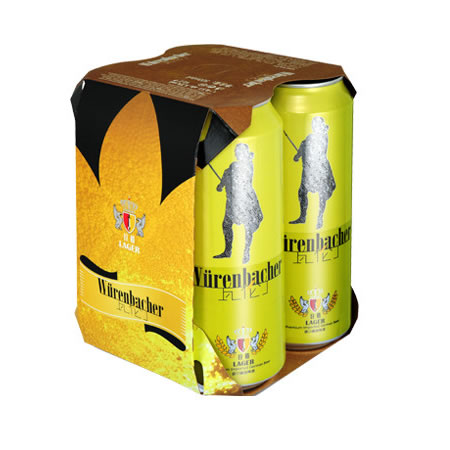 瓦伦丁拉格啤酒500ml*4听