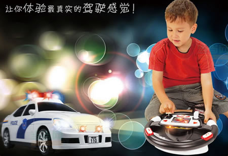 高乐 2309-02仿真驾驶盘遥控警车