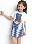 韩版女童短袖T恤连衣裙套装 天猫价格39.9包邮