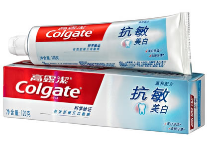 高露洁抗敏美白牙膏120g