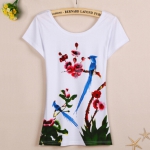 中国风印花短袖修身T恤 淘宝网价格21.4包邮