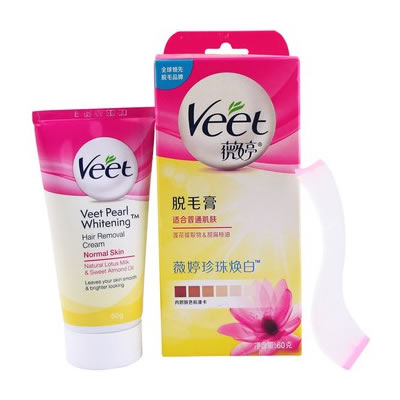 薇婷 珍珠焕白脱毛膏60g+赠刮匙