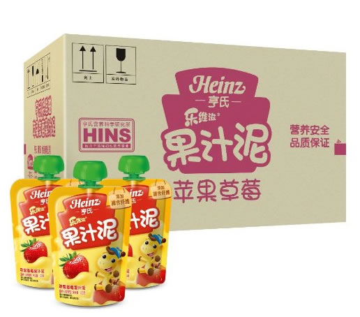 亨氏乐维滋苹果草莓果汁泥