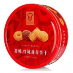 限华南：嘉顿 红罐曲奇 900g  苏宁易购价格43.9