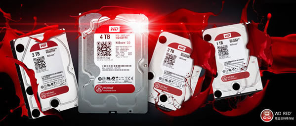 西部数据红盘WD40EFRX台式机硬盘