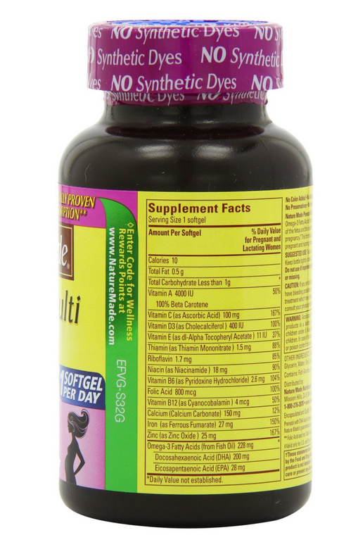 Nature Made孕妇复合维生素+DHA 200mg