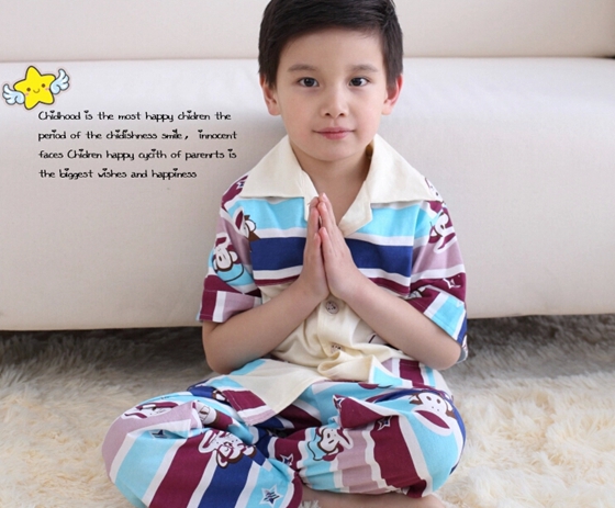 美腾男童短袖家居服套装