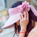 韩版女士防紫外线可折叠大沿帽 天猫价格