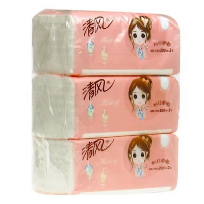 清风粉红嘟嘟抽取式面纸