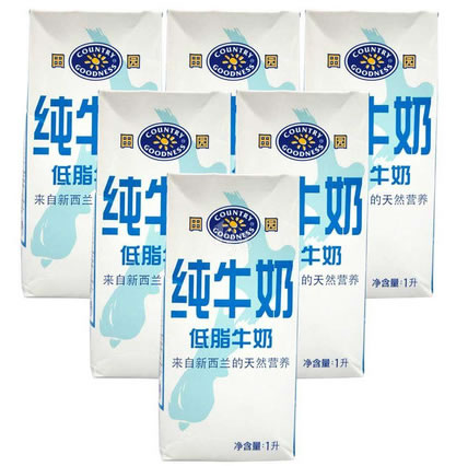 田园低脂牛奶