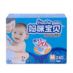 妈咪宝贝 瞬吸干爽系列 男宝宝纸尿裤 M240片 京东商城价格