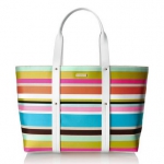 kate spade new york凯特·丝蓓彩色条纹织物手提包 Amazon价格