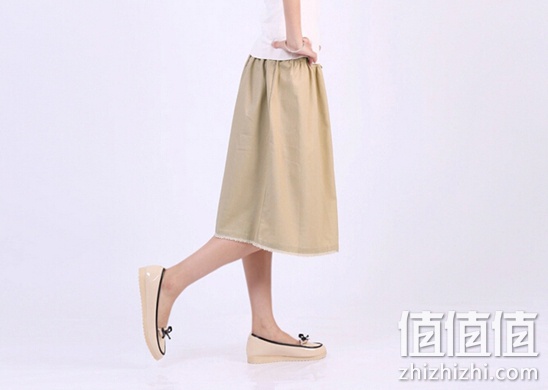 依中漫舞亚麻半身裙