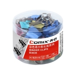 齐心（COMIX）B3635 彩色长尾夹(19mm筒装）40只/桶 京东商城价格