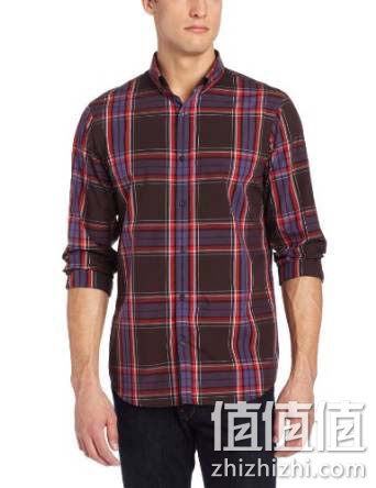 Perry Ellis 派瑞•艾磊仕男士修身大花格子衬衫