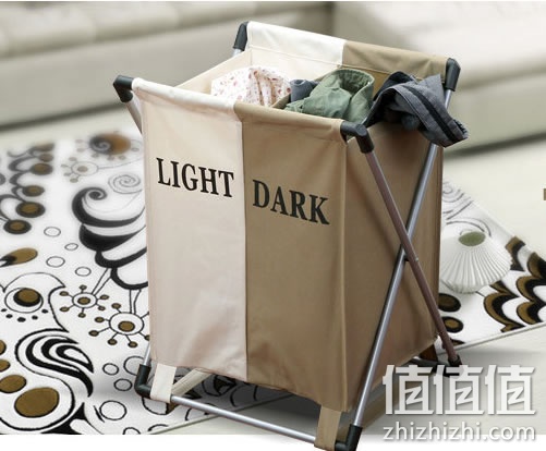 欧润哲双格洗衣篮/收纳桶