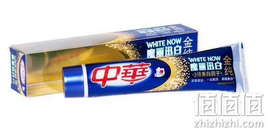 中华金纯魔丽迅白冰晶双重薄荷牙膏170g 