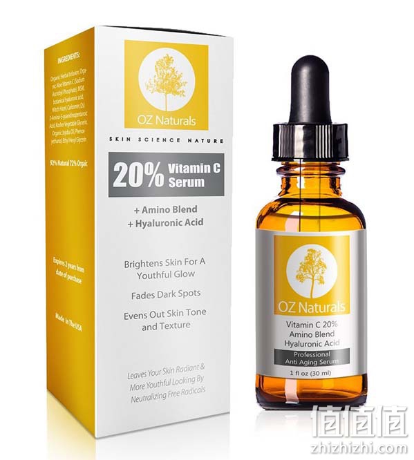 OZ Naturals VC+氨基酸+玻尿酸抗皱紧肤精华液