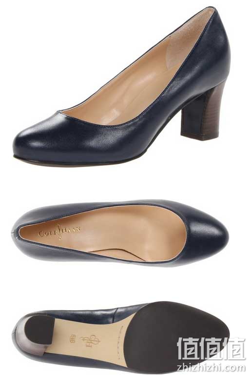 Cole Haan 可汗女士粗高跟皮鞋