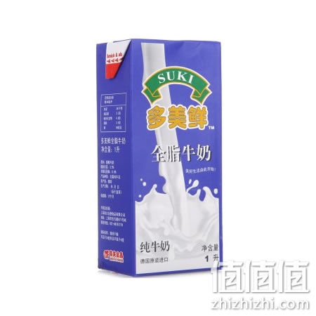 多美鲜全脂牛奶1L*12盒