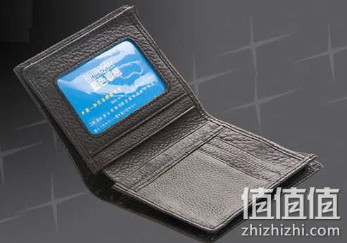 蓝色歌德男士牛皮钱包