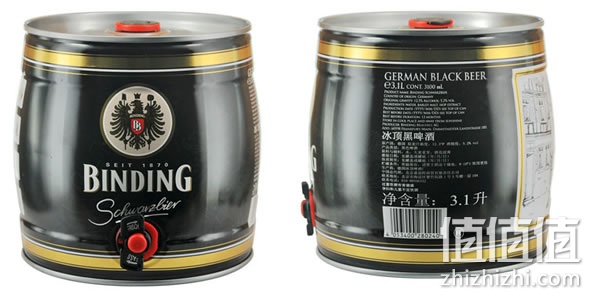 冰顶黑啤酒3.1L桶装 