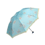 天堂伞 33016E 花季少女三折超轻晴雨伞 湖兰色 京东商城价格