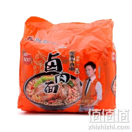 统一100卤肉辣香牛肉面112g*5袋 