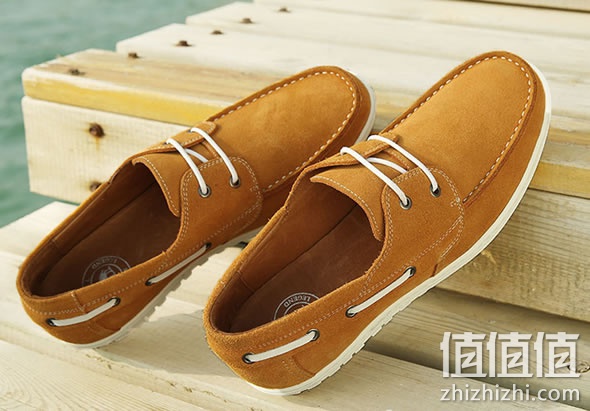 骆驼A422074010磨砂牛皮系带休闲鞋