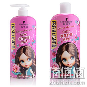 施华蔻斐丝丽樱花护色洗发露680ml+润发乳680ml