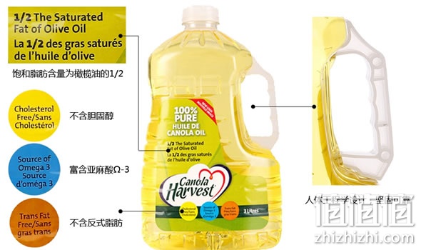 坎诺拉优质芥花籽油3L