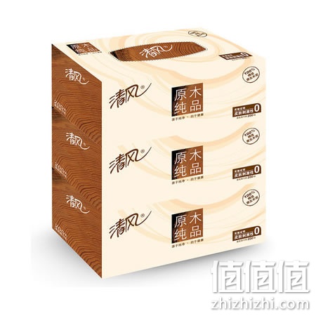 清风原木纯品系列抽纸