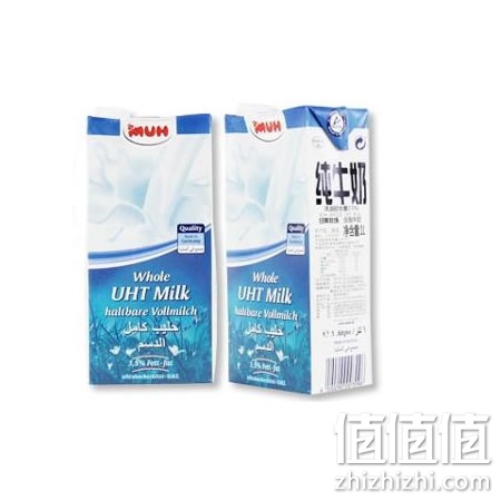 甘蒂牧场全脂纯牛奶1L*6盒
