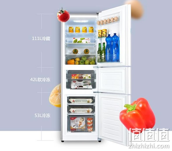 美的BCD-206TM(E)三门冰箱