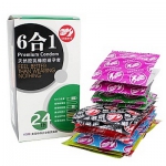 倍力乐避孕套 六合一颗粒超薄持久延时24只 健一网价格