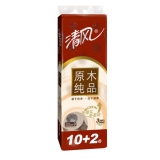 清风 原木纯品3层240段卷筒卫生纸 12卷 一号店价格