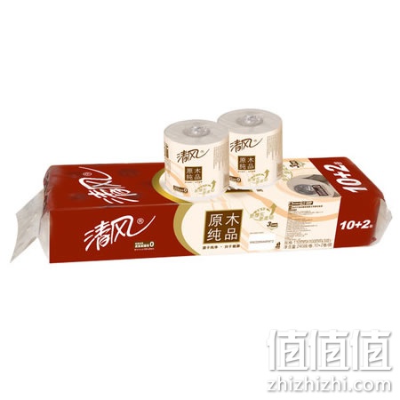 清风原木纯品3层240段卷筒卫生纸