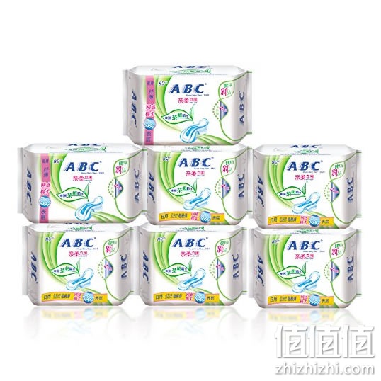 ABC茶树精华日夜卫生巾护垫湿巾套装