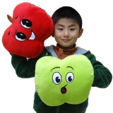 柒彩熊 卡通暖手苹果抱枕