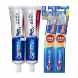 佳洁士 美白抛光牙膏90g*2支+全优七效牙刷2支 苏宁易购价格