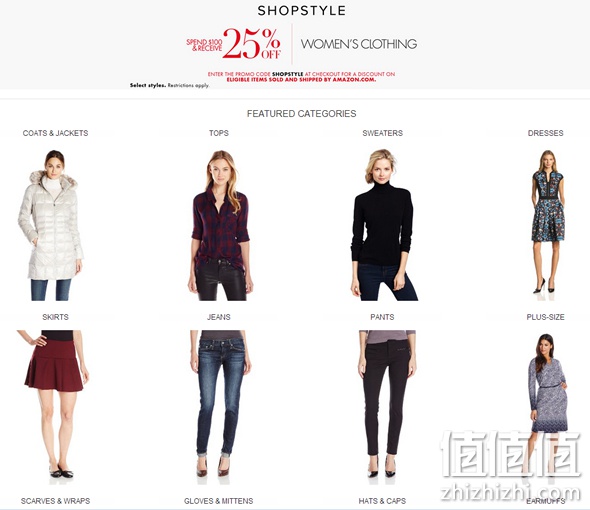 女士服饰满$100额外25% Off