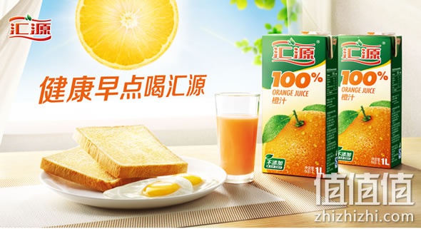 汇源100%橙果汁1L*6盒便携装