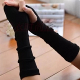 中长款保暖露指手套