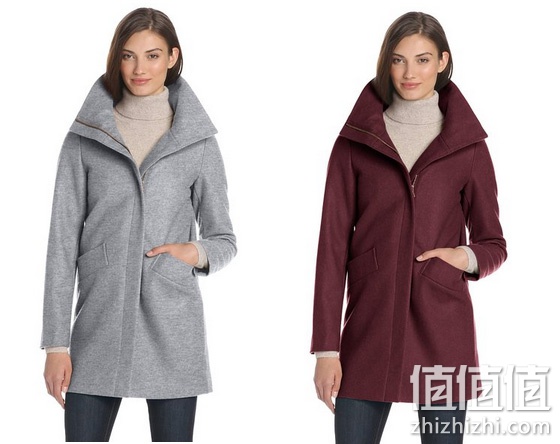Tommy Hilfiger 汤米•希尔费格 Cocoon 女款羊毛混纺大衣