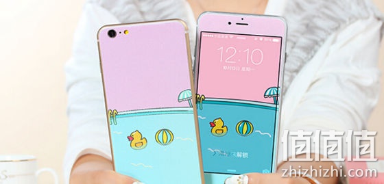 卡绮iphone6前后卡通夜光贴膜