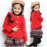 叮叮宝盒 女童双排扣呢子大衣