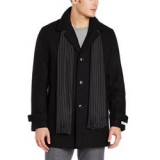 Calvin Klein 卡尔文•克莱恩男士带围巾羊毛大衣 美国 Amazon